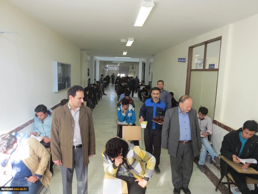بازدید حراست و معاونین آموزشکده از نحوه برگزاری امتحانات نیمسال اول 94 2