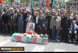 آئین تشییع شهید مدافع حرم «محمدحسین حمزه» در سمنان برگزار شد
