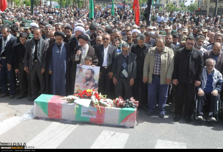آئین تشییع شهید مدافع حرم «محمدحسین حمزه» در سمنان برگزار شد