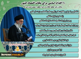 ۱۰اقدام اساسی برای نجات اقتصاد کشور در بیانات رهبر معظم انقلاب