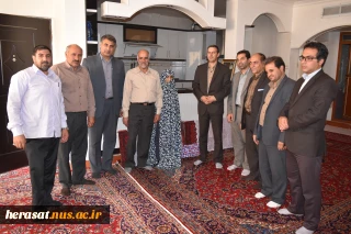 دیدار کارکنان ومدیر حراست استان و ریاست دانشکده با خانواده شهدا