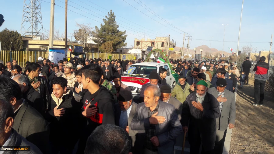 تشییع شهدای گمنام  در تاریخ 9 اسفند 95 از مقابل آموزشکده فنی و حرفه ای پسران خمین در شهابیه - شهرستان خمین