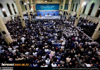 امام خامنه‌ای در دیدار جمعی از کارگران سراسر کشور:حضور مردم سایه جنگ را از کشور رفع کرده، نه مسئولین/         انتخابات، امنیت ملی را تأمین می‌کند