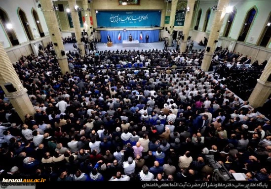 امام خامنه‌ای در دیدار جمعی از کارگران سراسر کشور:حضور مردم سایه جنگ را از کشور رفع کرده، نه مسئولین/ انتخابات، امنیت ملی را تأمین می‌کند