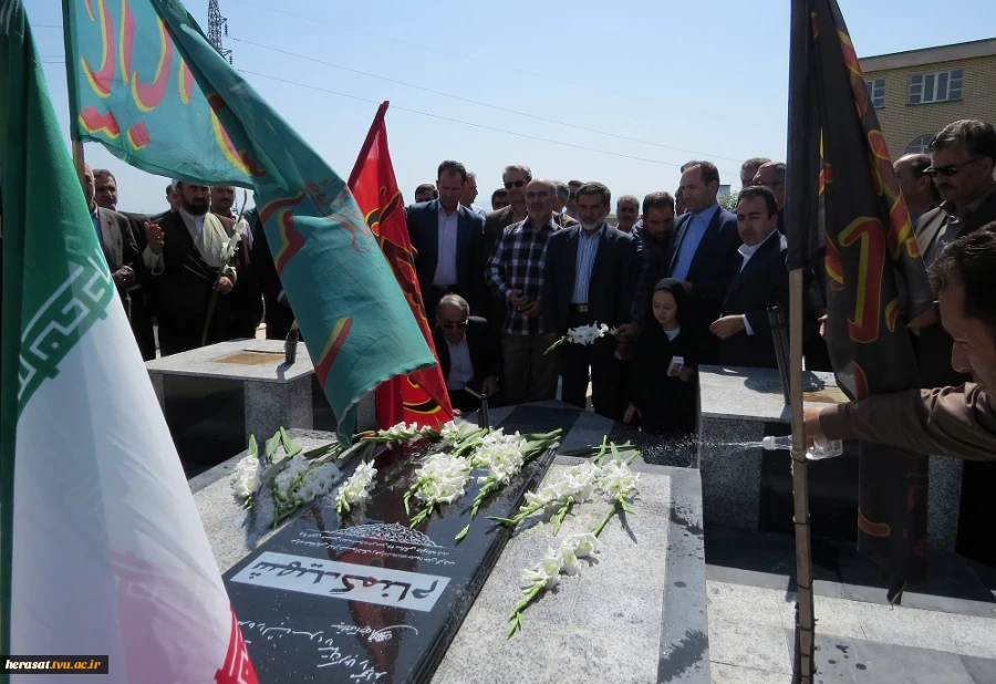 مراسم کلنگ زنی دومین کارگاه سنگین و رونمایی از مزار شهید گمنام آموزشکده پسران اردبیل