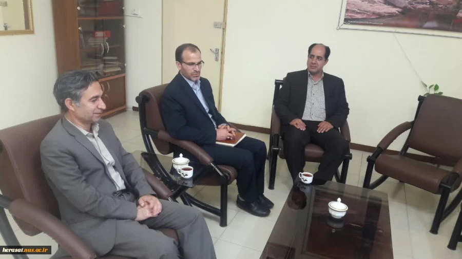 آقای یادگاری معاونت محترم حفاظت فیزیکی دفتر مرکزی حراست دانشگاه فنی و حرفه ای در تاریخ 1397/04/14  از مرکز معین استان آموزشکده فنی شماره1 کرمانشاه بازید و ضمن دیدار با دکتر کیهانی رئیس آموزشکده های فنی و حرفه ای استان کرمانشاه و معاونین و عوامل حفاظت فیزی