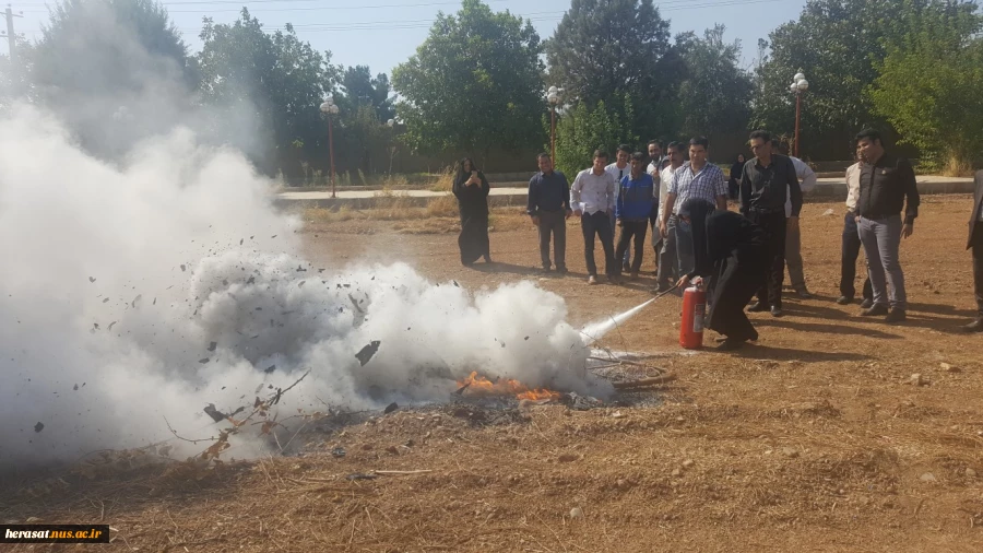 مانور اطفاء  حریق دانشگاه فنی استان لرستان  6