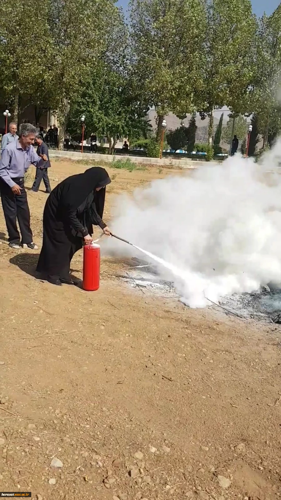 مانور اطفاء حریق دانشگاه فنی استان لرستان 10