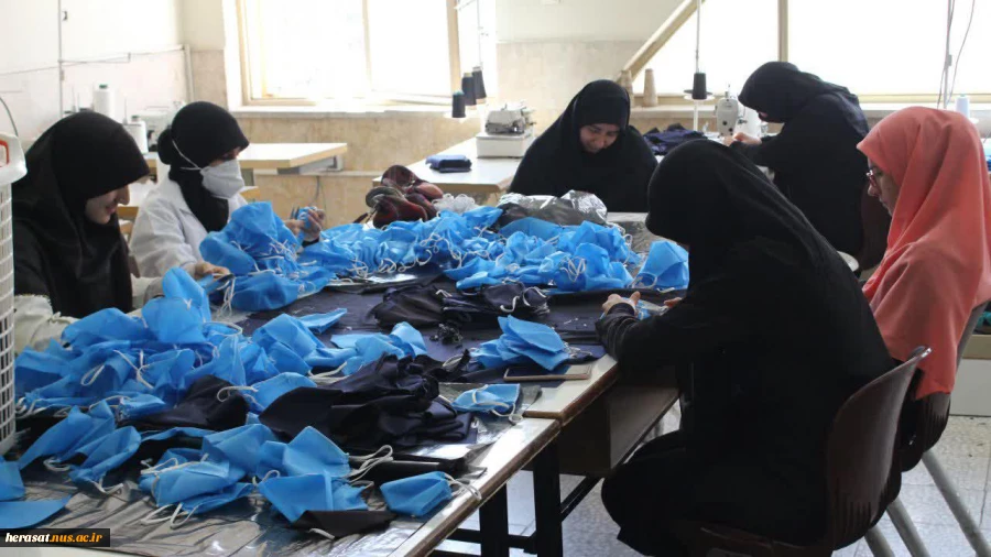 پایان کار کارگاه تولید ماسک در دانشگاه فنی و حرفه ای استان مرکزی  4