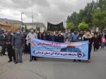 روز قدس روز حیات اسلام است، حضور پرشور کارکنان، اساتید و دانشجویان دانشگاه فنی استان لرستان در راهپیمایی روز قدس 5